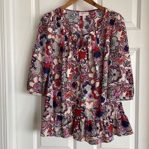 S Liberty of London for Target boho ruffle bottom blouse.